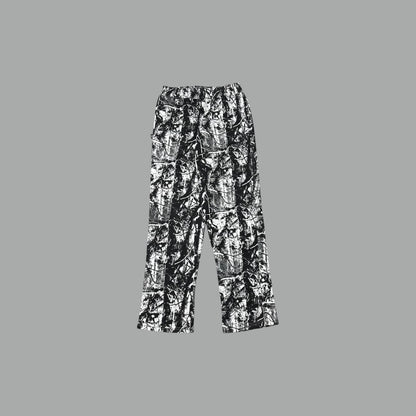 PANTALON DE SUDADERA REAL TREE BLACK & WHITE