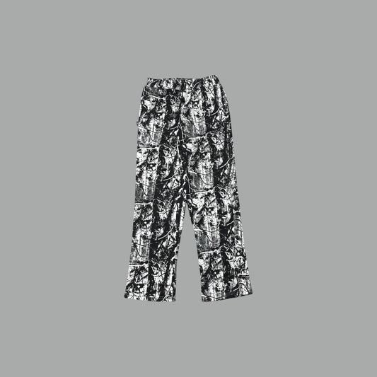 PANTALON DE SUDADERA REAL TREE BLACK & WHITE