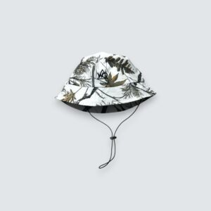 BUCKET HAT REAL TREE WHITE LOGO