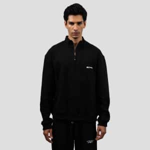 QUARTER ZIP ESSENCE NEGRO/BLANC