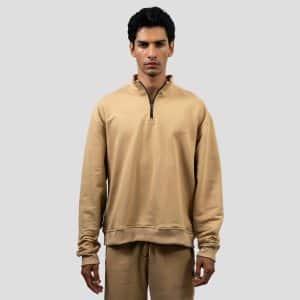 QUARTER ZIP ESSENCE BEIGE