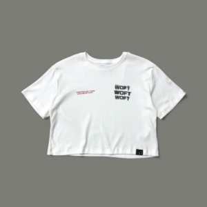 CROP TOP BLANCO RED RADIAL