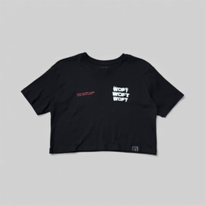 CROP TOP NEGRO RED RADIAL