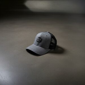 110 M GREY INVERTED LOGO CAP